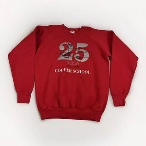 FOTL Sweater Mens XL Red Raglan Pullover Crewneck Sweatshirt Y2K 80s 90s Vintage